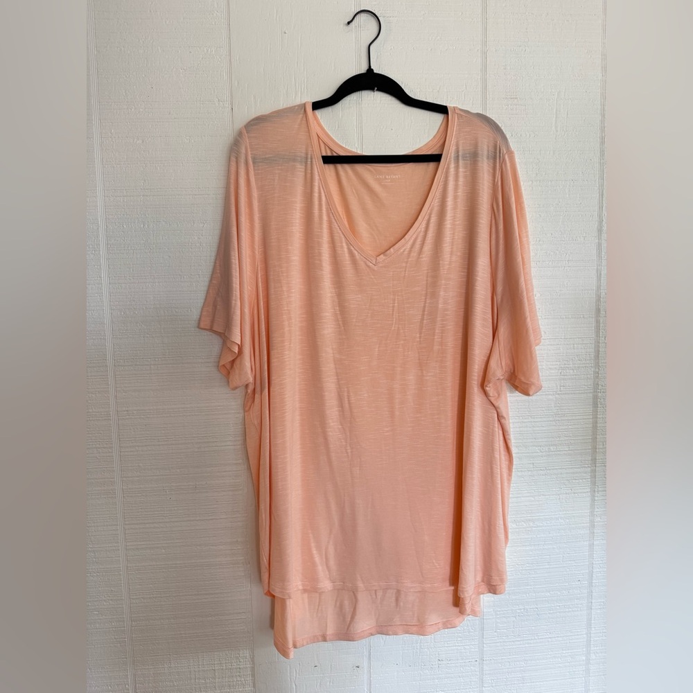4X Lane Bryant Peach Tunic Top